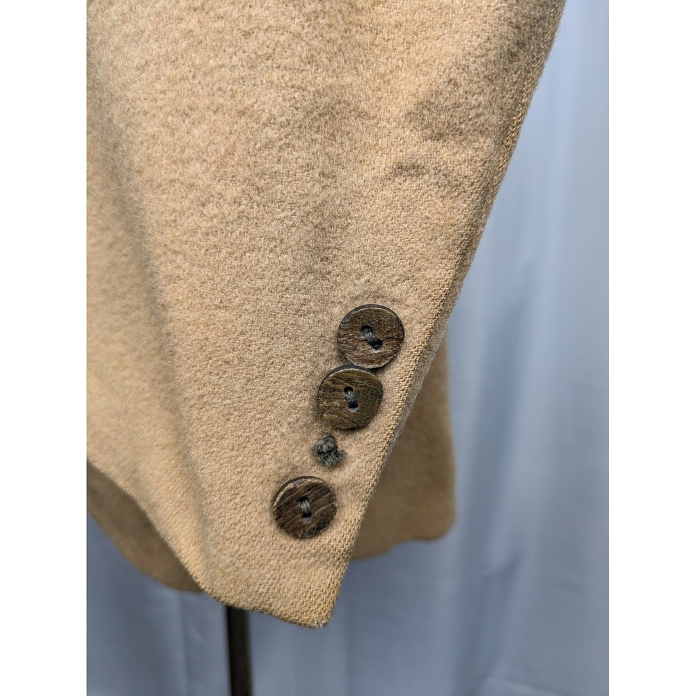 Oxxford Clothes Barneys NY Pure Camel Hair Blazer Tan Mens 38 40 Exmoor VTG FLAW - Picture 2 of 16